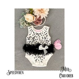 Popatu Embroidered Tutu Bodysuit NWT